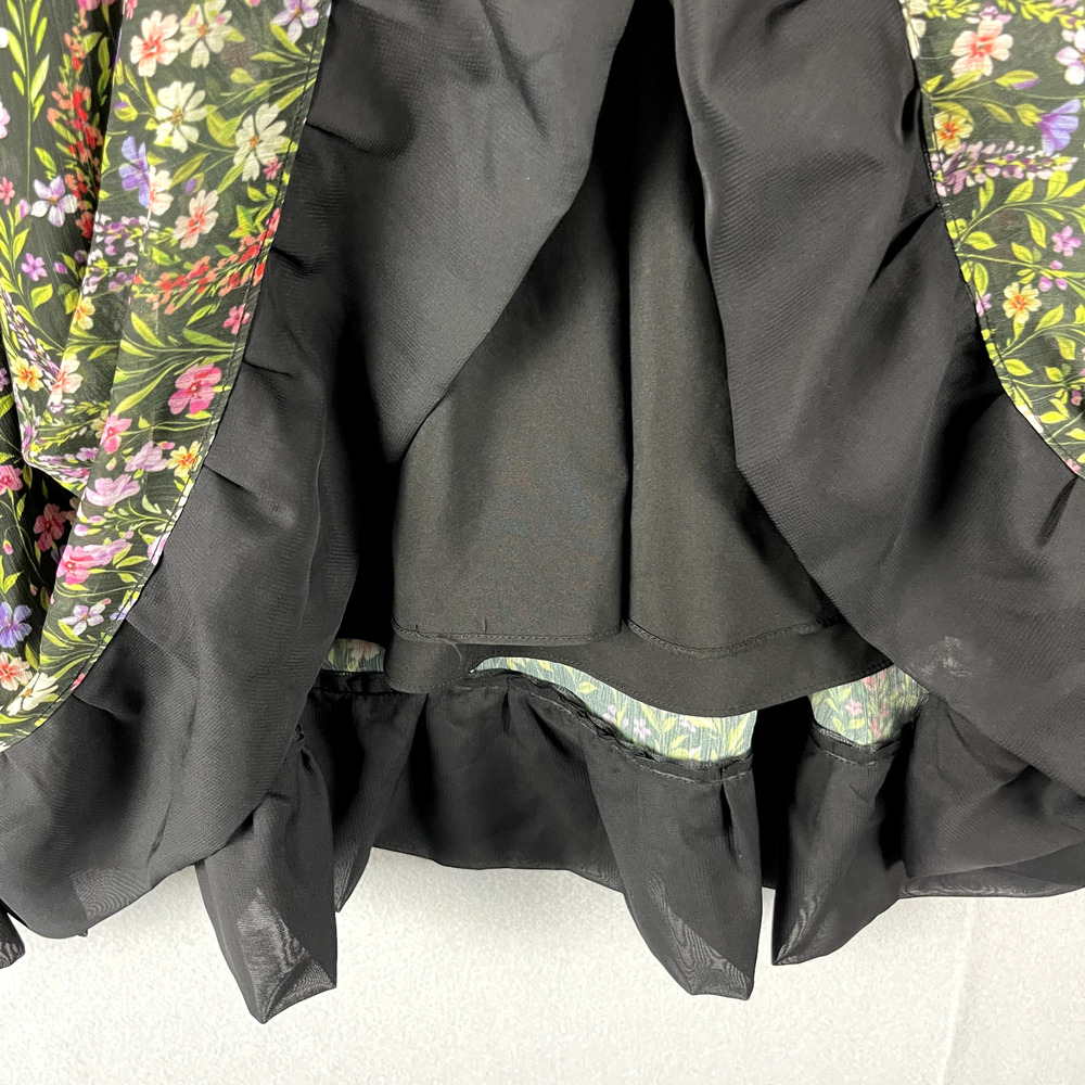 Amanda Uprichard Babydoll Dress Womens Medium Floral Whimsigoth Fairy READ - Picture 9 of 16